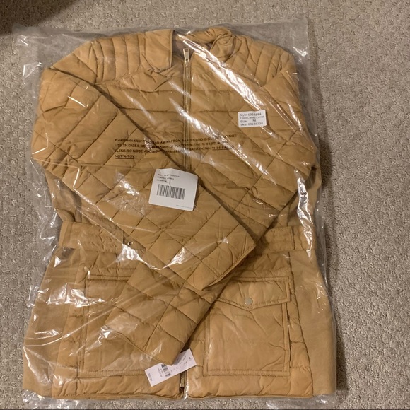 Beige Belted Quilted Coat - Picture 2 of 4